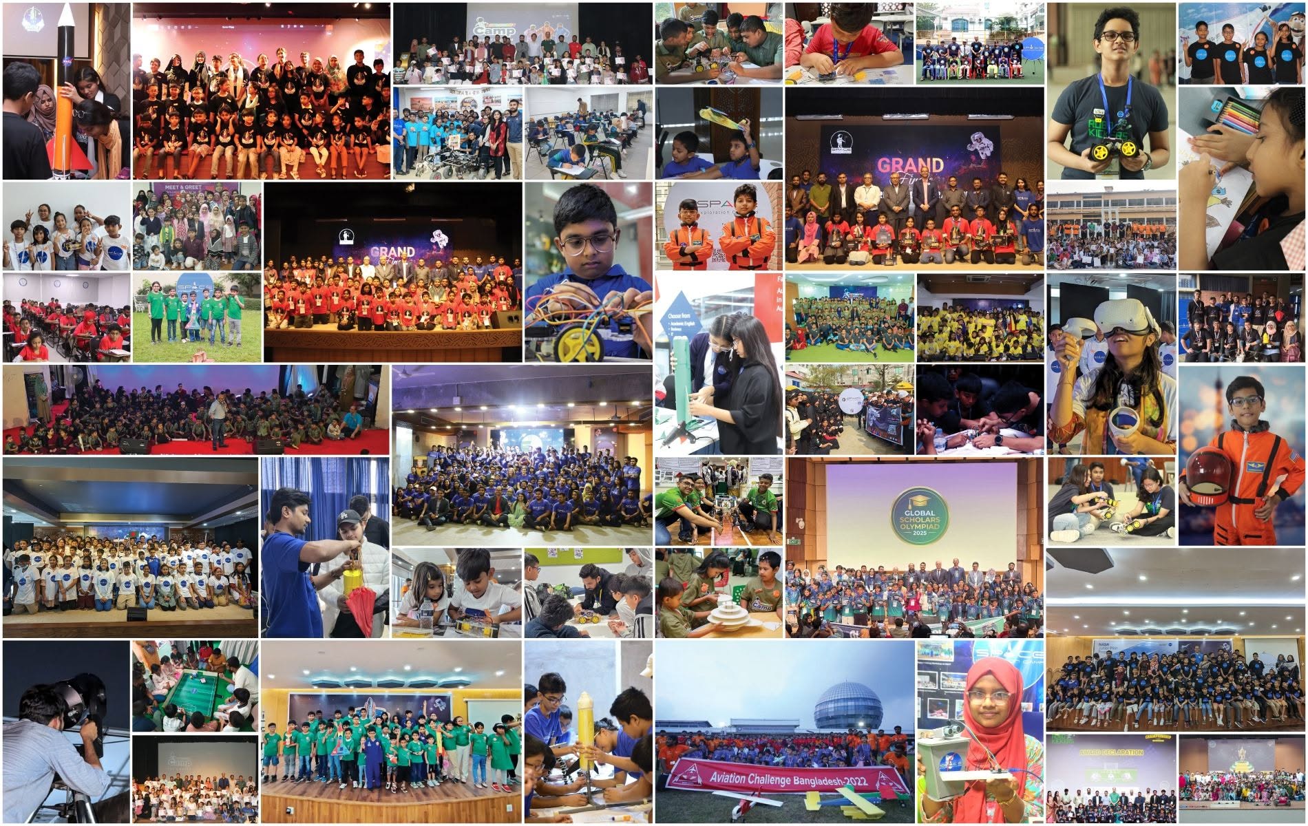 Space Innovation Camp students at robotics, rocketry and STEM events across Bangladesh